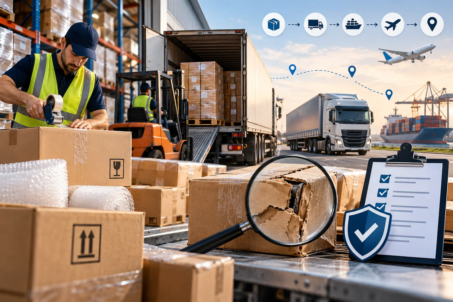 Paketleme ve sevkiyat sırasında hasarlı kolilerin kontrol edilmesi